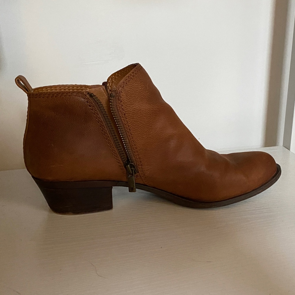 Lucky Brand Brown Leather Ankle Boots